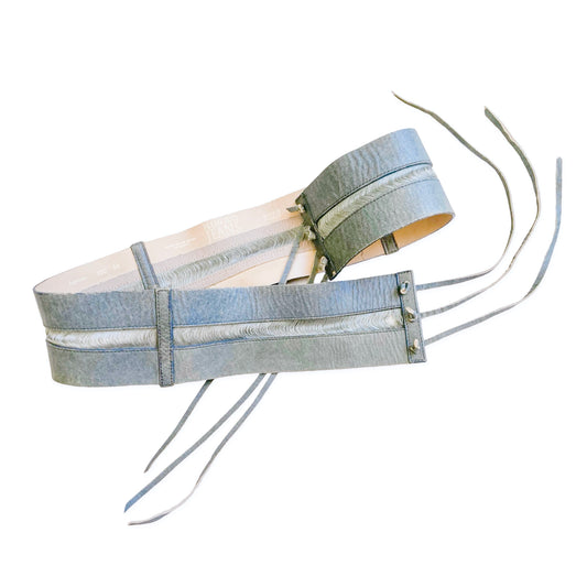 Plein Sud 2000s Leather & Silk Thread Belt