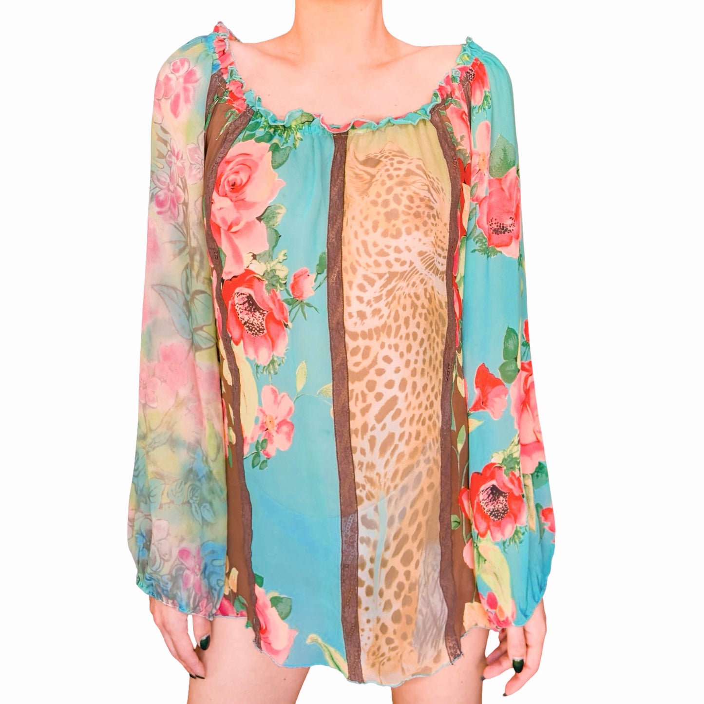 Blumarine 2002 tropical silk blouse / dress - documented
