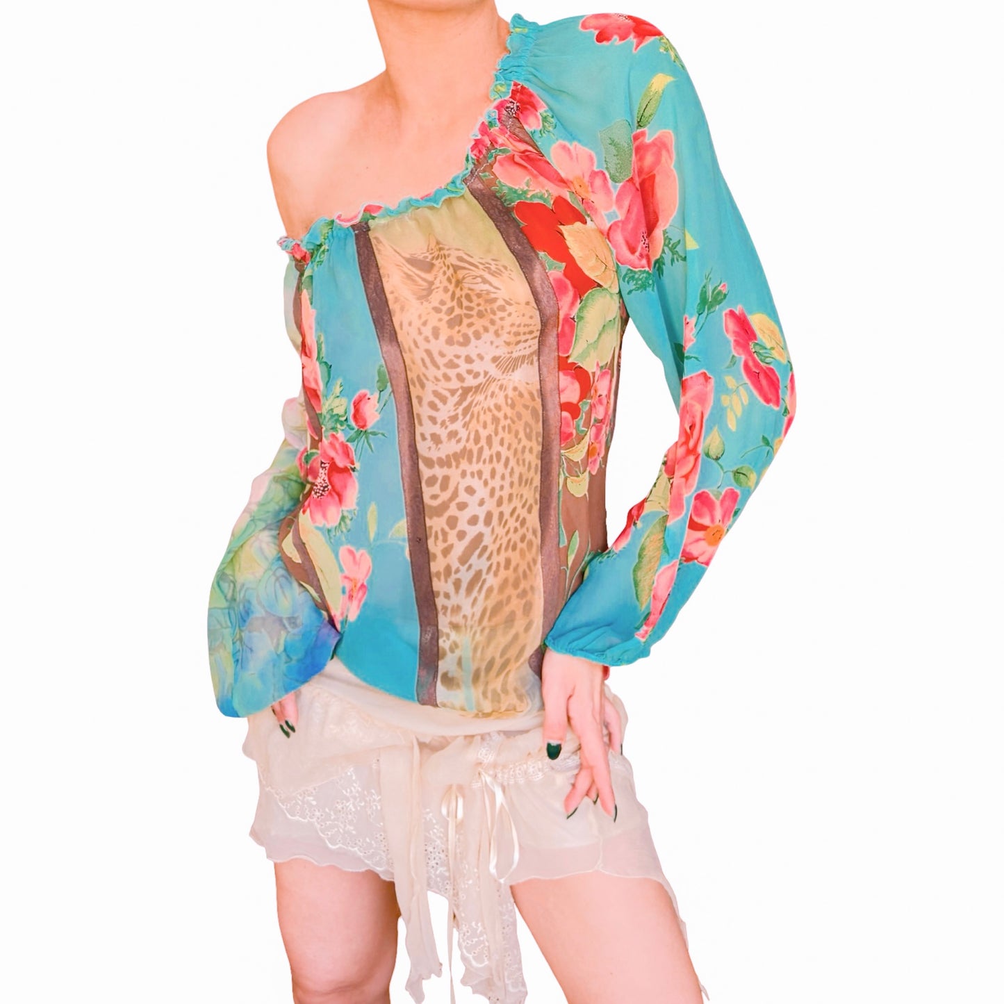 Blumarine 2002 tropical silk blouse / dress - documented