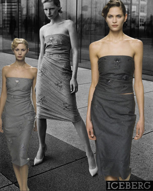 Iceberg 1998 wool embellished set - runway