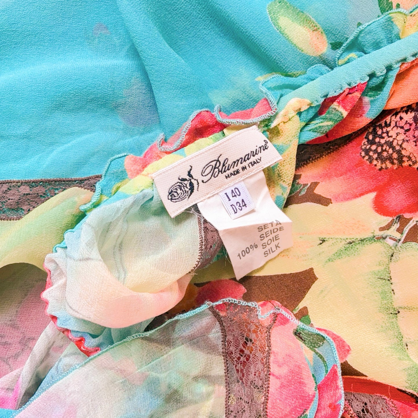Blumarine 2002 tropical silk blouse / dress - documented
