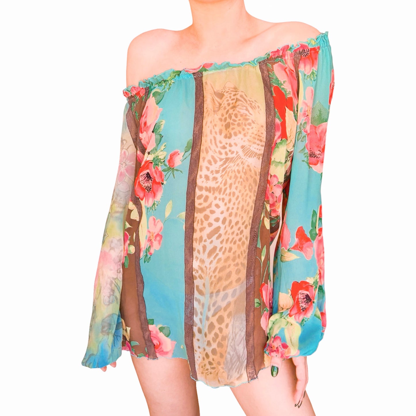 Blumarine 2002 tropical silk blouse / dress - documented