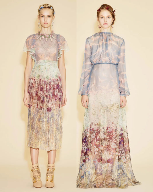 Valentino RST 2016 pastel draped dress