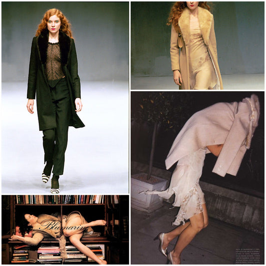 Blumarine 1999 wool & mink coat - runway