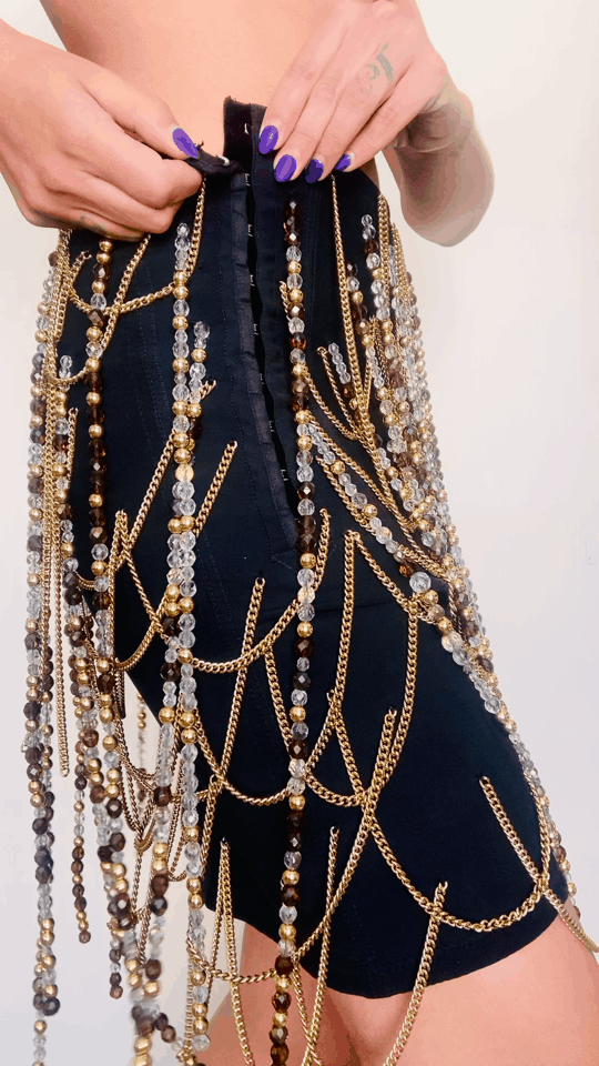Dolce & Gabbana S/S 1991 runway corset skirt