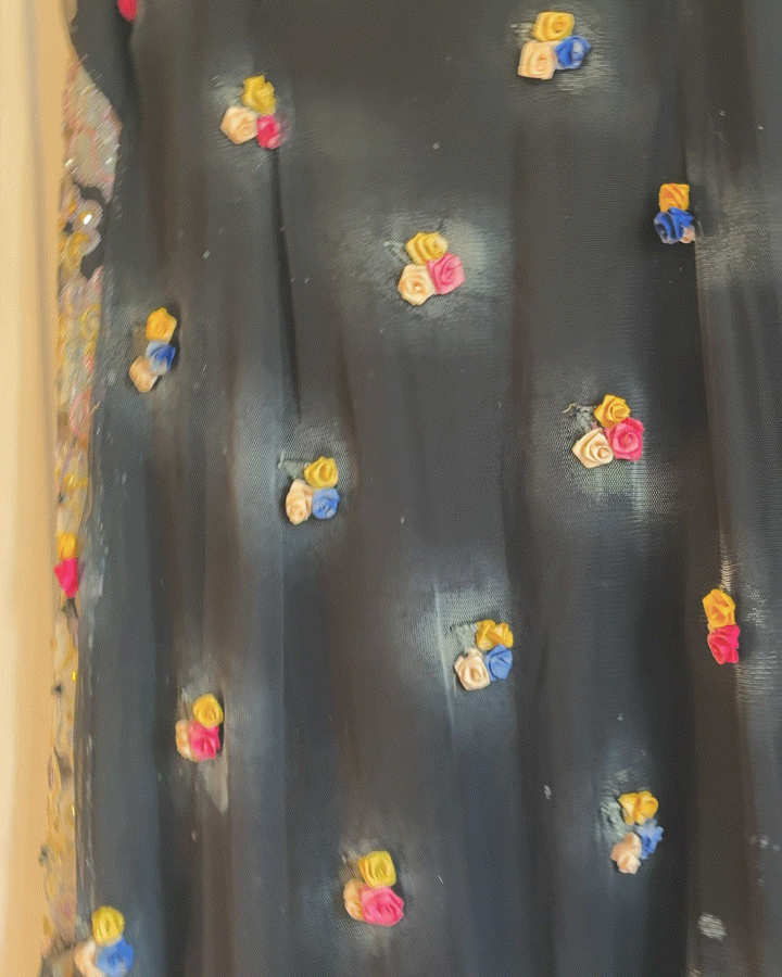 Italian Designer 90s mesh embellished dress