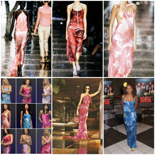 Roberto Cavalli S/S 2000 iconic silk floral gown