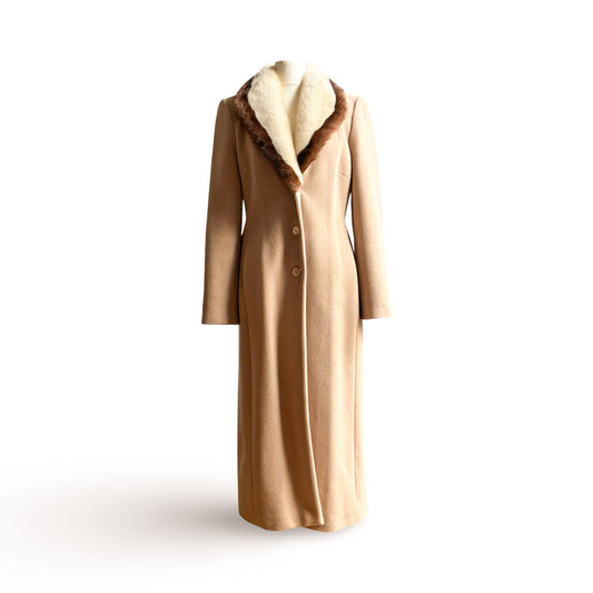 Blumarine 1999 wool & mink coat - runway