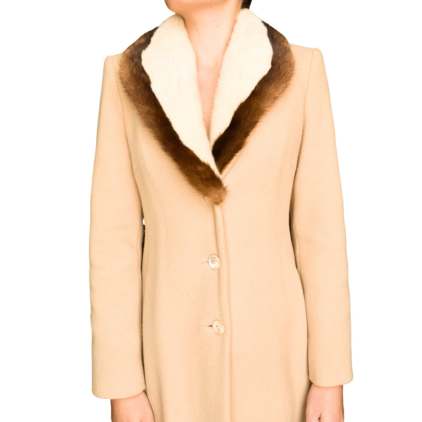 Blumarine 1999 wool & mink coat - runway