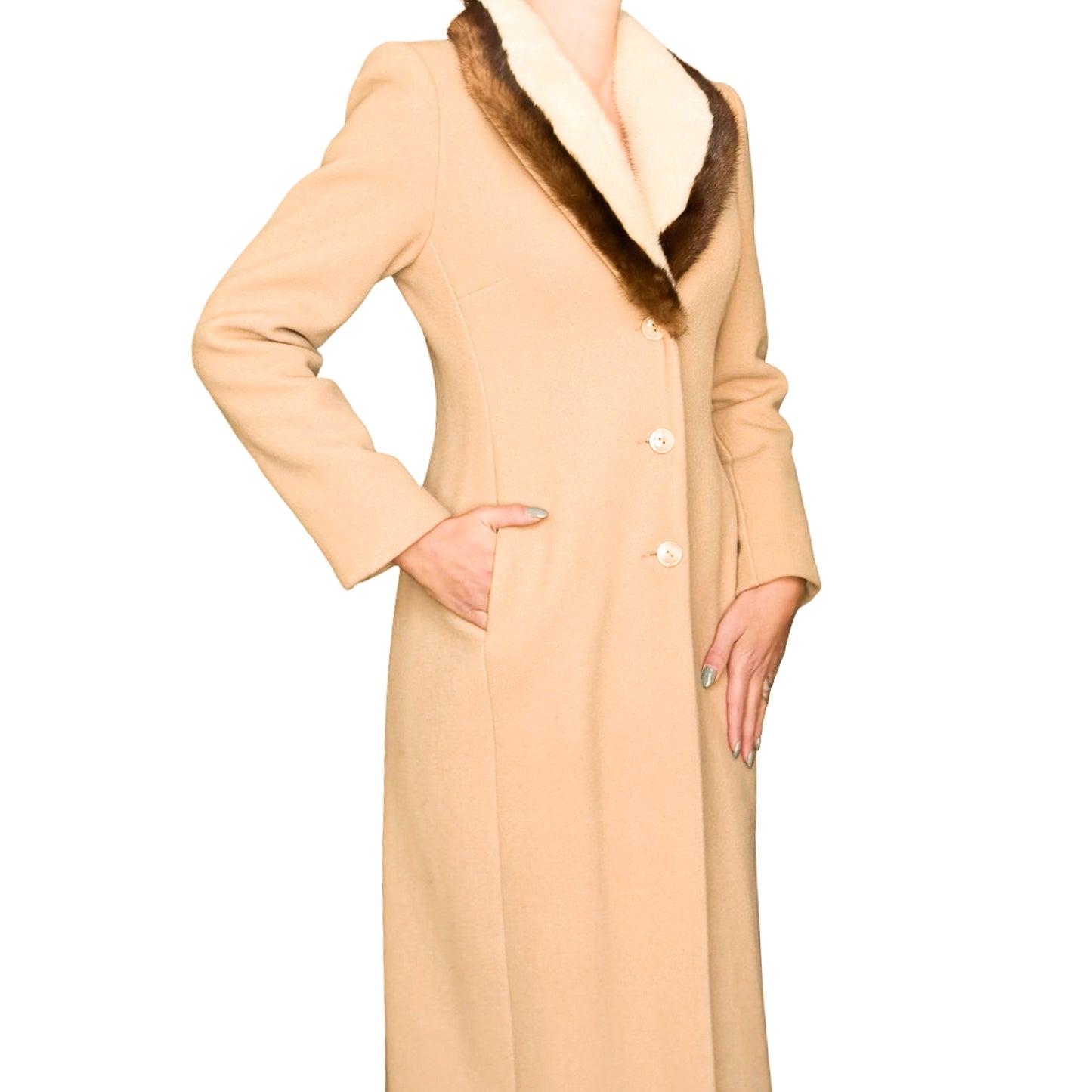 Blumarine 1999 wool & mink coat - runway