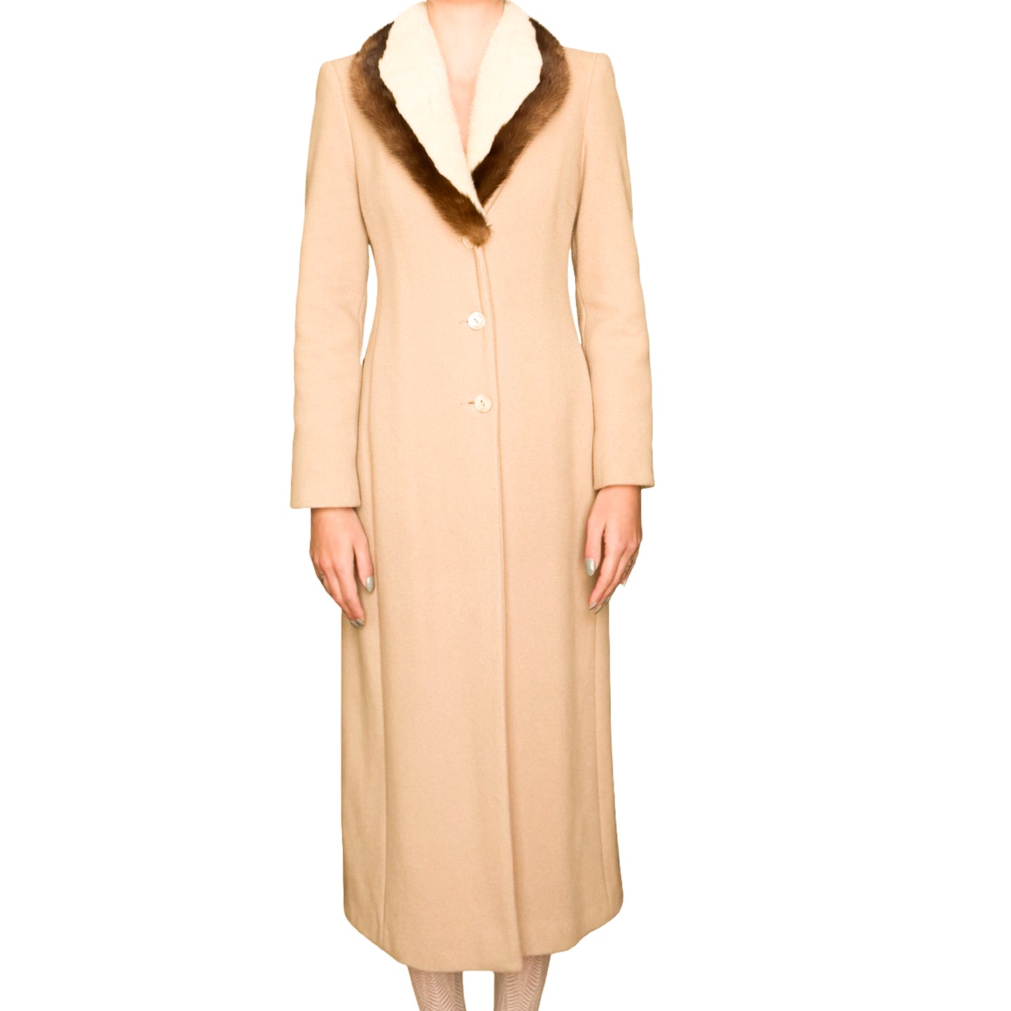 Blumarine 1999 wool & mink coat - runway