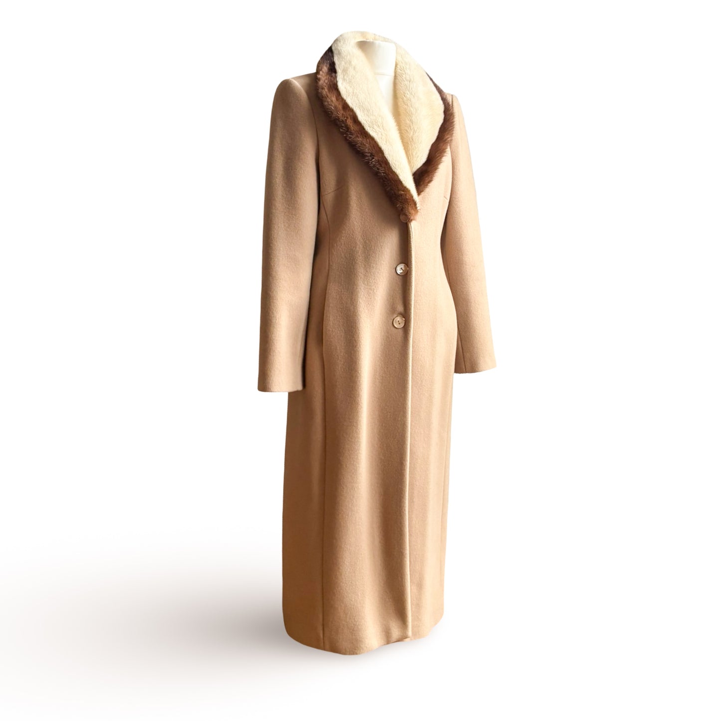 Blumarine 1999 wool & mink coat - runway