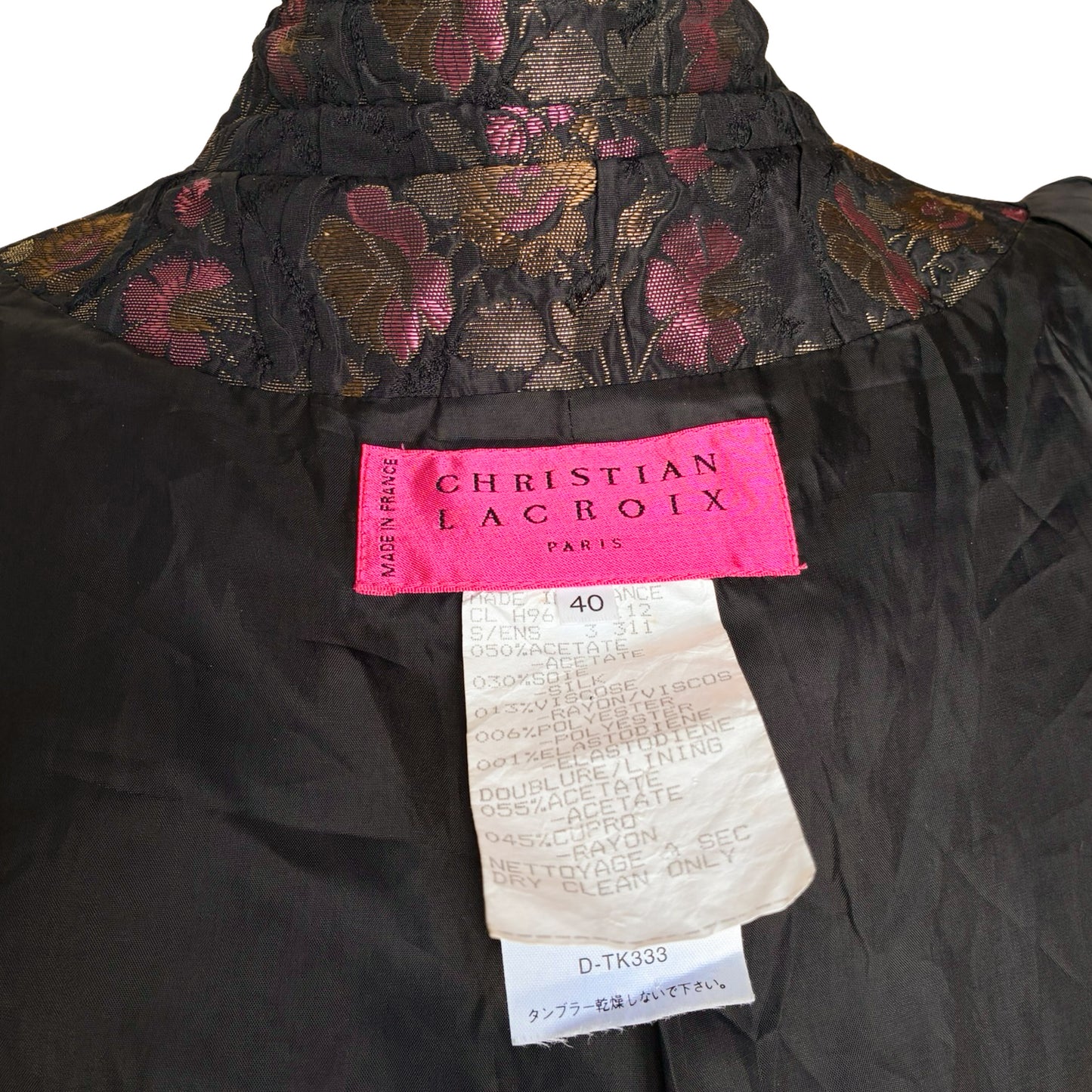 Christian Lacroix 1996 brocade jacket - documented