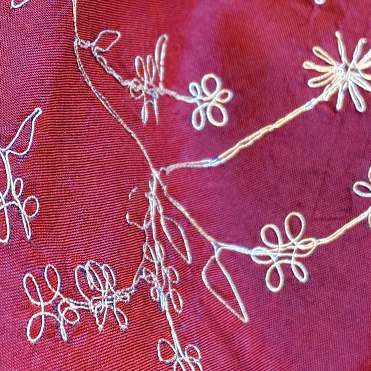 Corinne Sarrut VTG embroidered silk maxi laced dress - documented