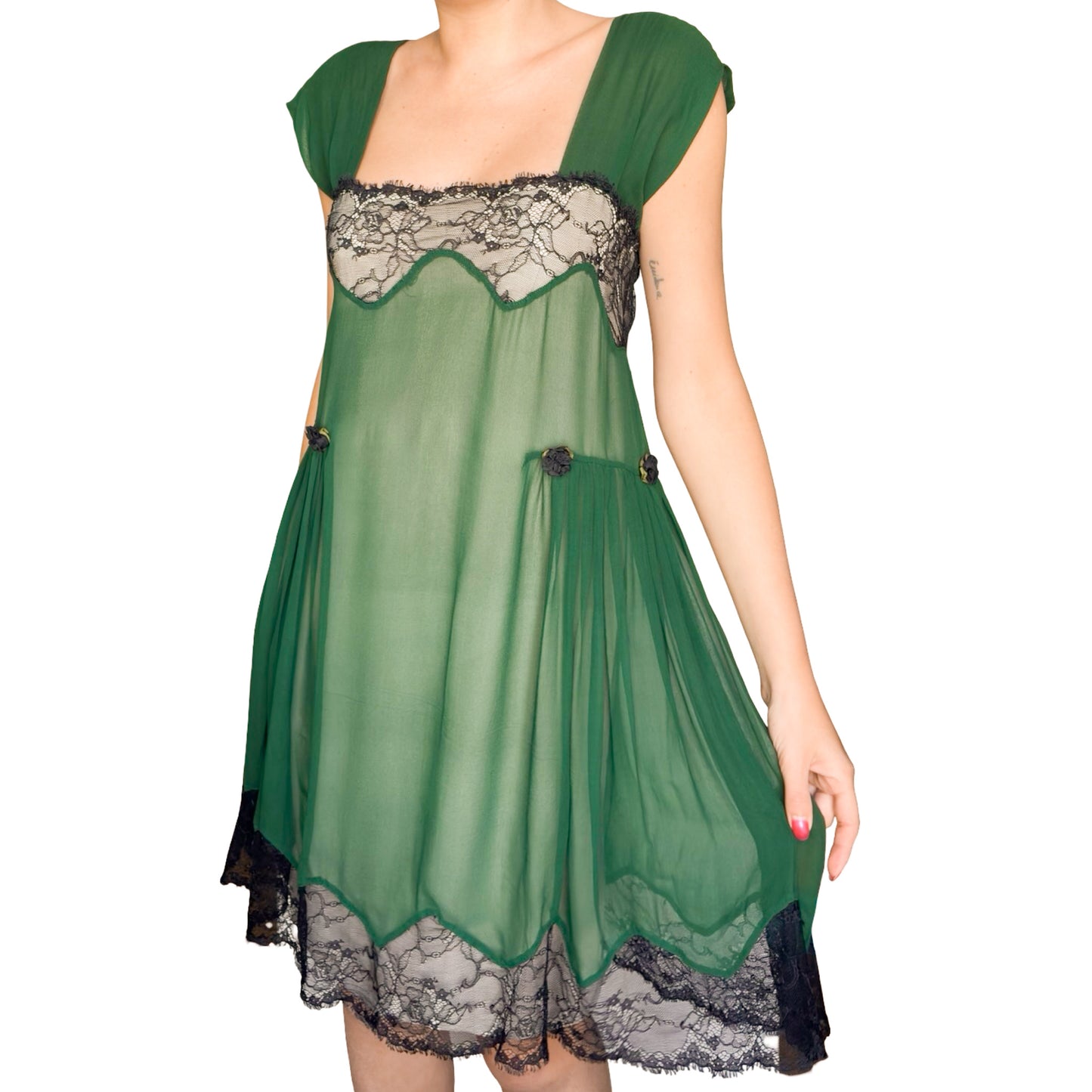 Italian Luxury Designer VTG dress + cardigan set