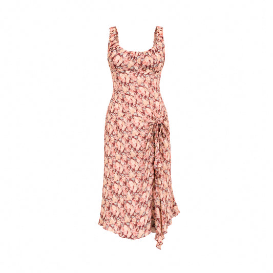 Blumarine 2000's silk roses cottage dress