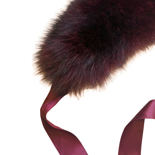 Vintage Mulled Wine Fox Fur Stole