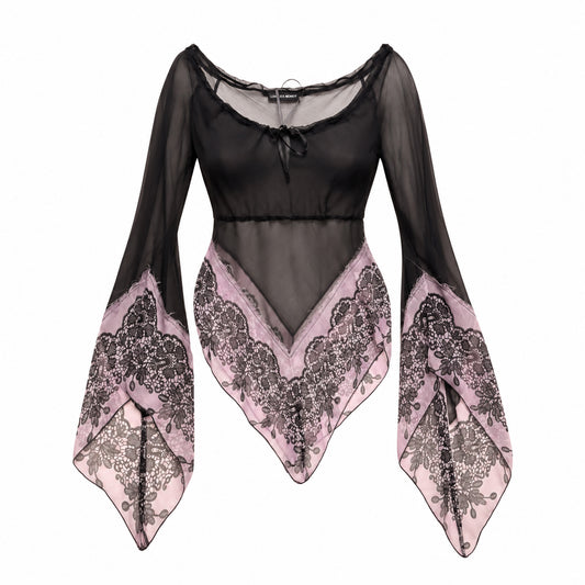 Italian Designer 90s Whimsical Silk Blouse