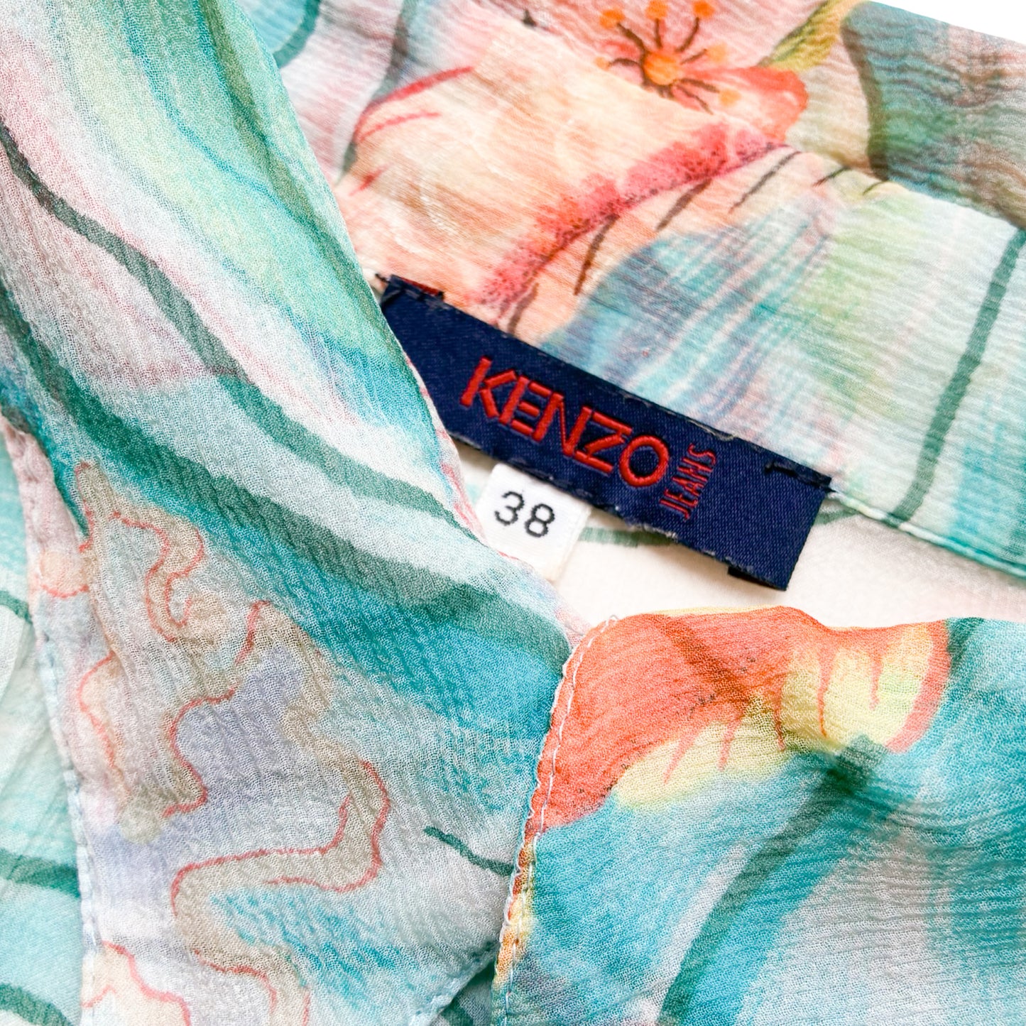 Kenzo Early 2000s Koi & Blessings Silk Shirt