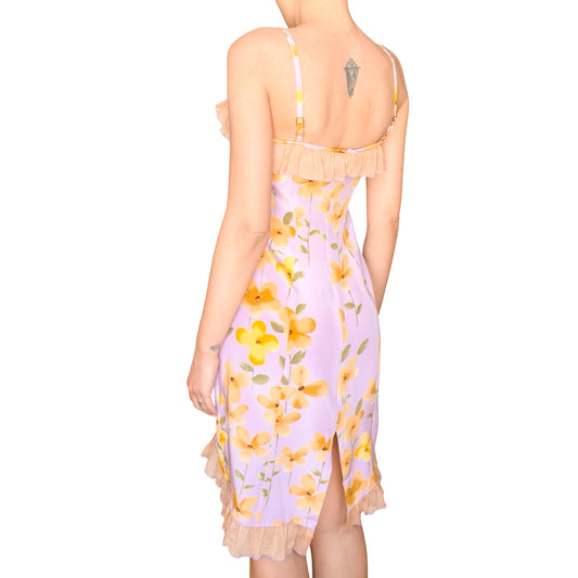 Fifi Chachnil VTG Romantic Silk Dress