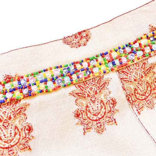 Voyage 90s cashmere wrapped beaded skirt - deadstock