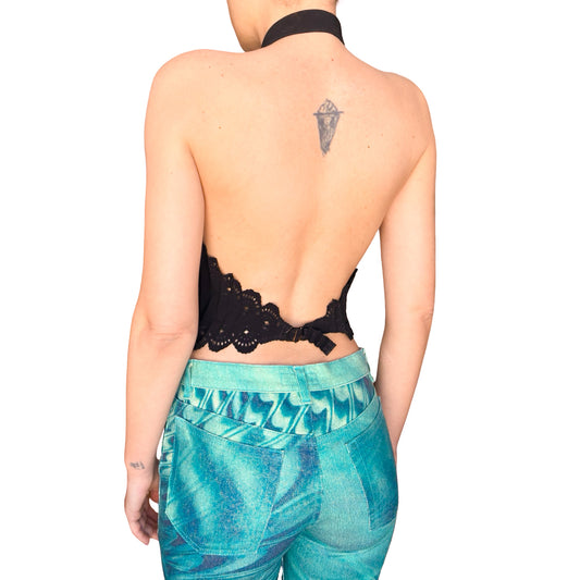 Issey Miyake 2000 Open Back Pleated Halter