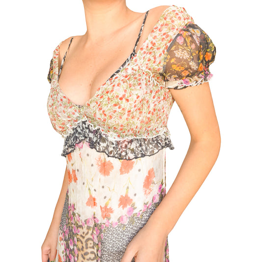 Italian 90's Silk Patchwork Babydoll