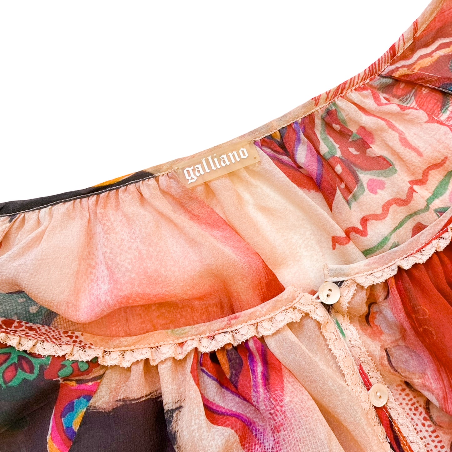 John Galliano 2008 Gypsy Silk Blouse - Campaign