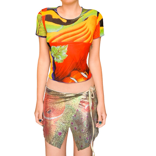 Kenzo 90s Tropical Clownfish Mesh Top