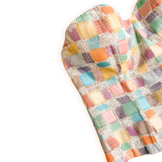 Italian Designer VTG silk check bustier - dead stock