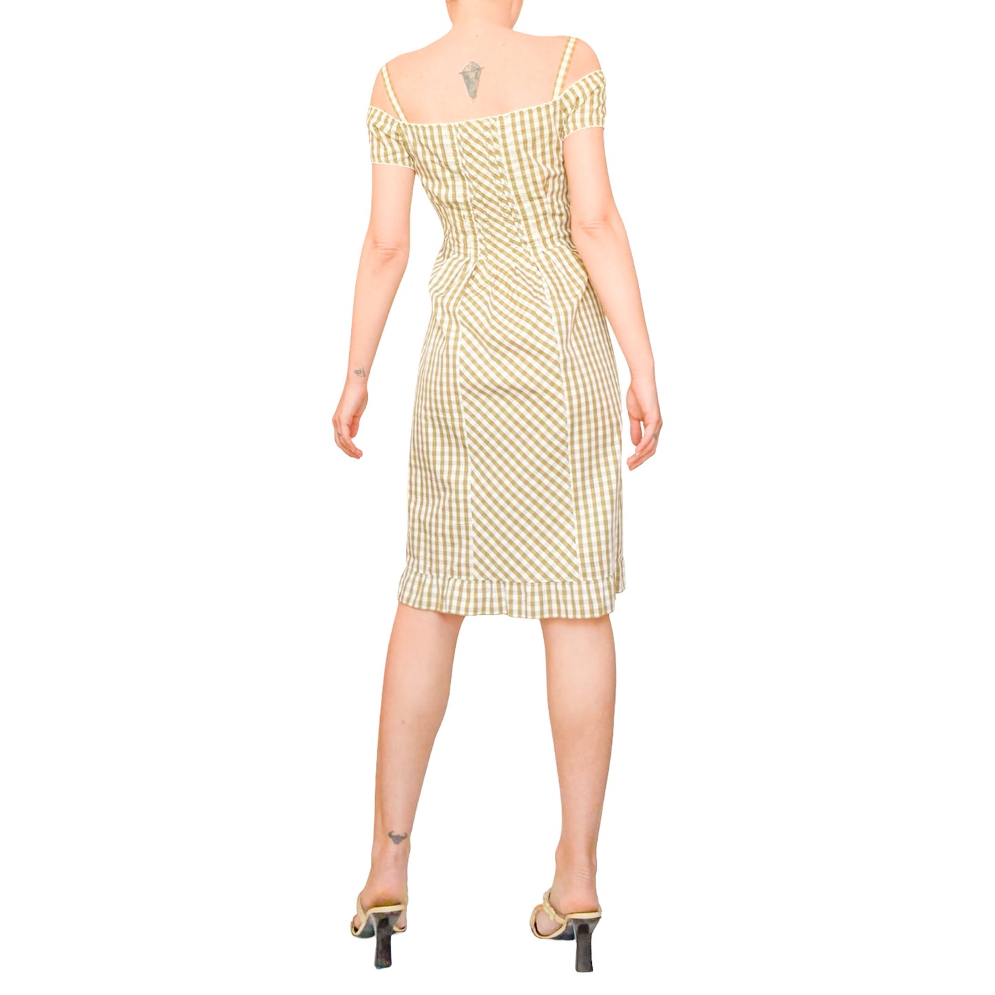 Alberta Ferretti S/S 2000 gingham prairie dress - runway