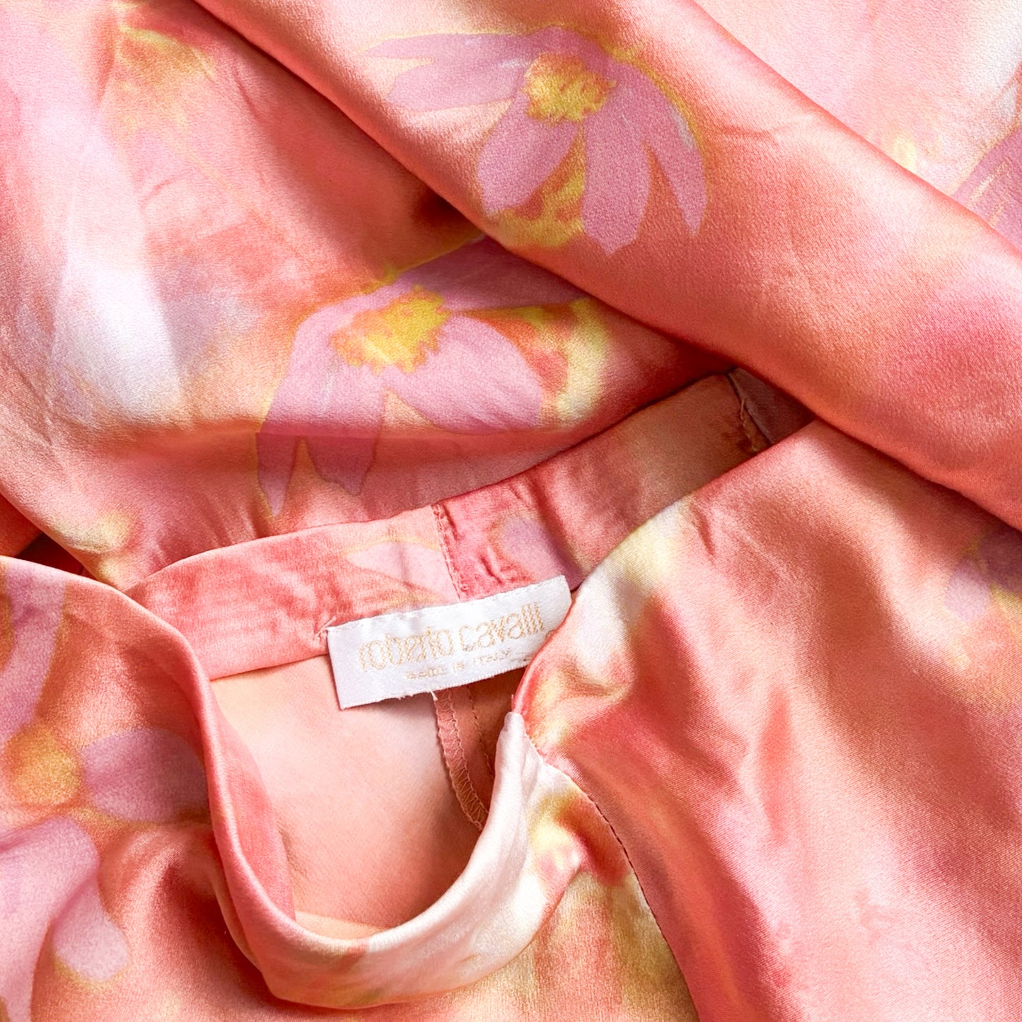 Roberto Cavalli S/S 1999 floral silk pants