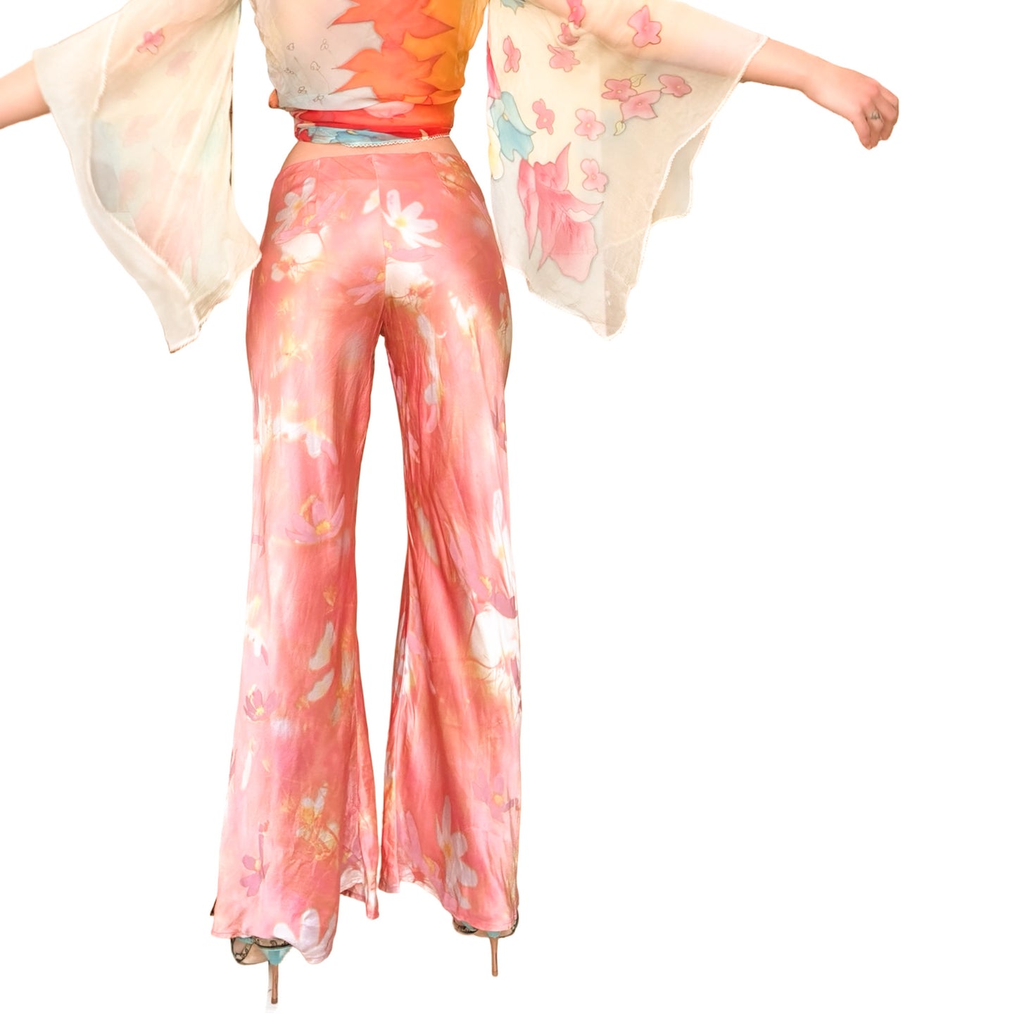 Roberto Cavalli S/S 1999 floral silk pants