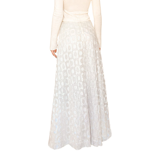 Italian VTG 70's maxi shimmer skirt