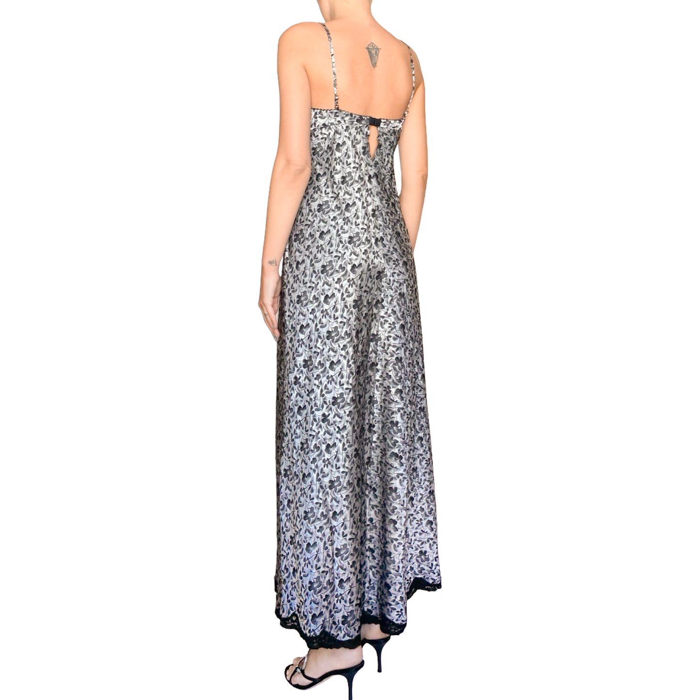 Lolita Lempicka 1999 silver silk gown - runway