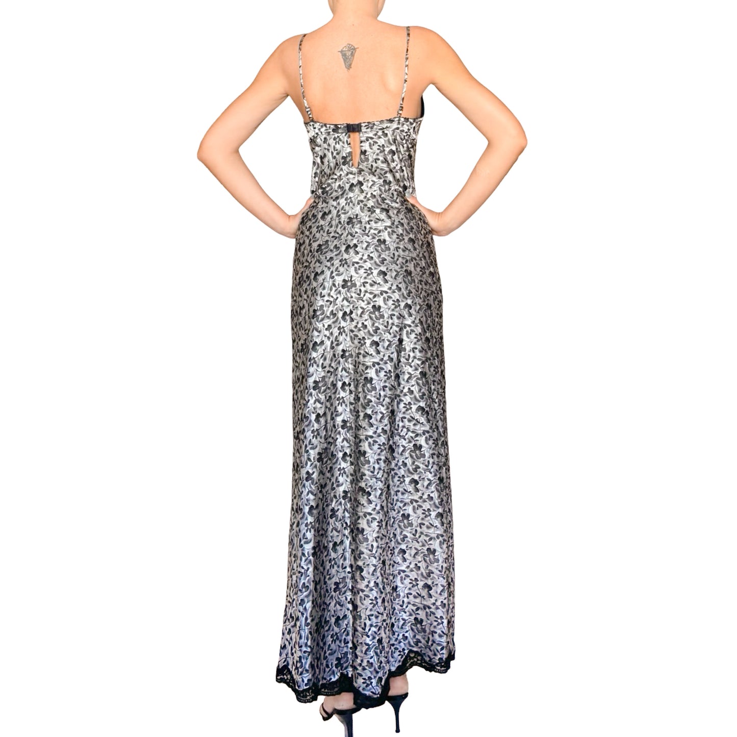 Lolita Lempicka 1999 silver silk gown - runway