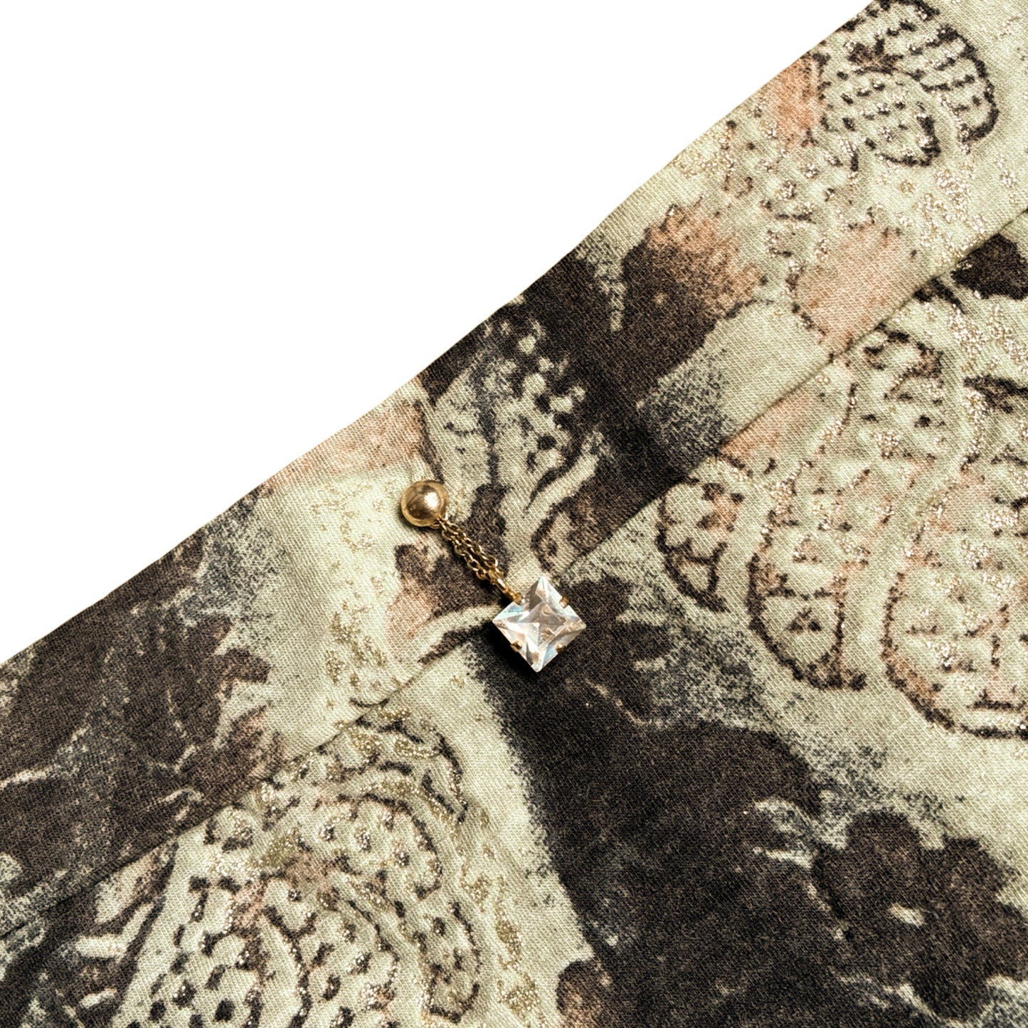 Roberto Cavalli 2001 wool brocade piercing skirt - Documented