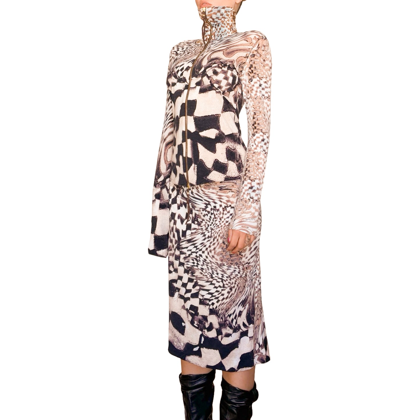 Roberto Cavalli 2003 Checkerboard Set - Runway