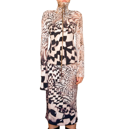 Roberto Cavalli 2003 Checkerboard Set - Runway