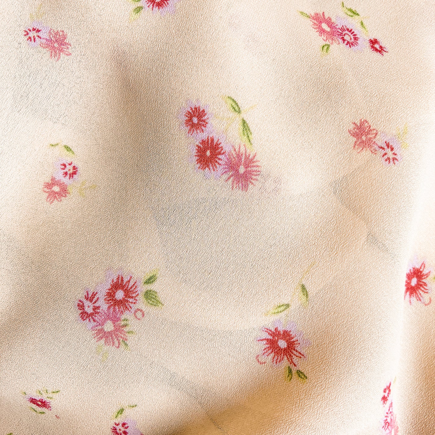 Italian 90s Minimalist Floral Silk Slip Dress