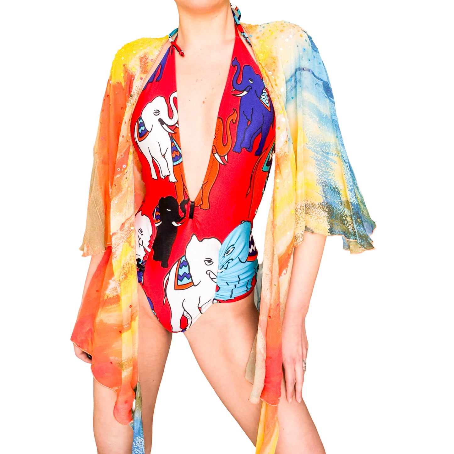 Italian Designer 90's Fun Swimsuit - Dead stock