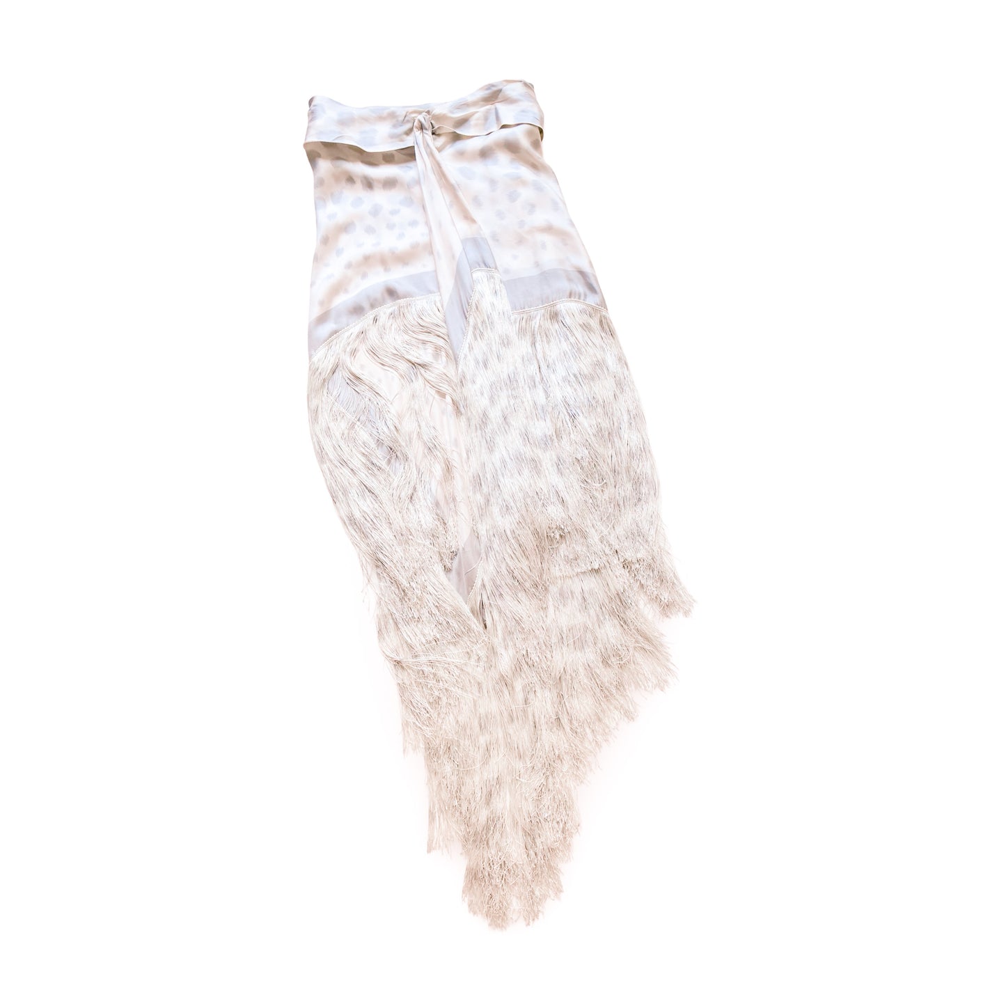 Giorgio Armani S/S 2015 rare silk fringed wrap skirt – runway