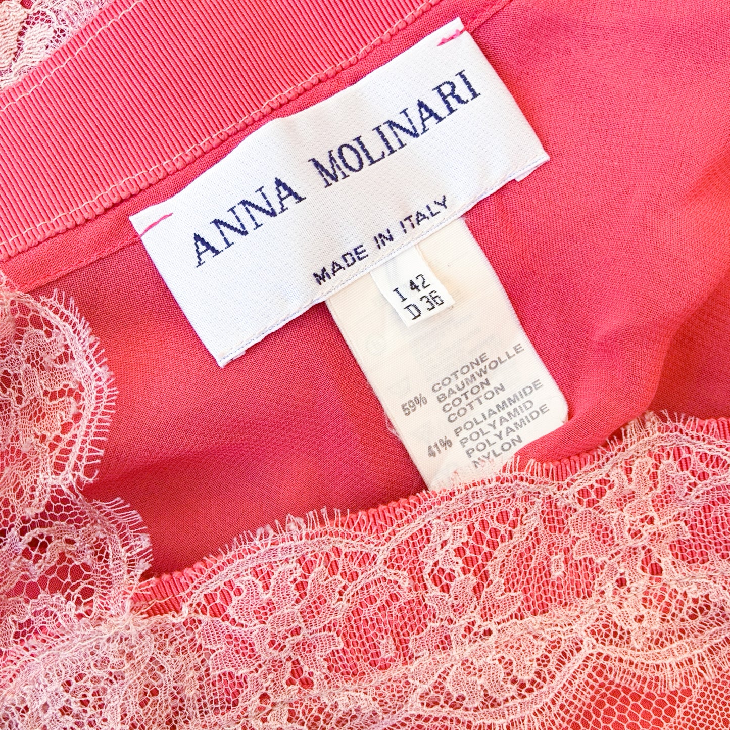 Anna Molinari 1996 iconic lace dress - runway