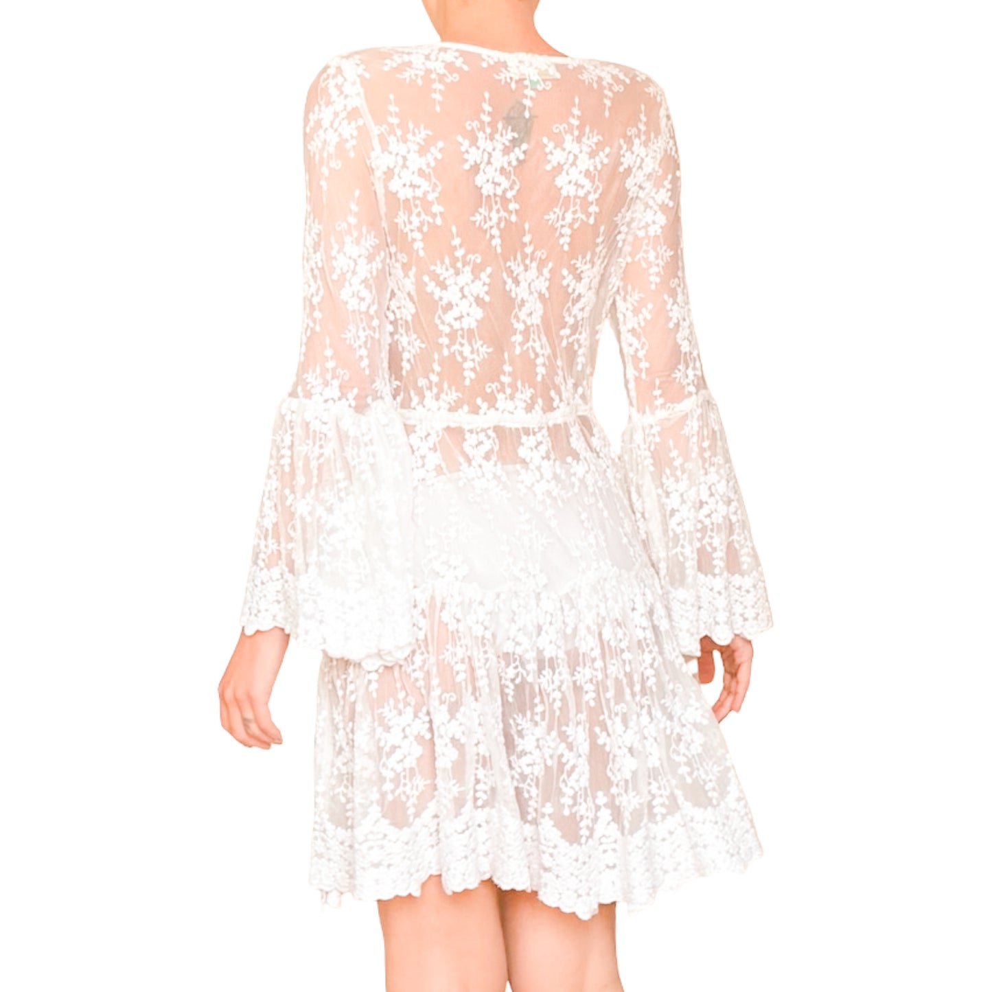Italian VTG Beaded Lace Bohemian Dress
