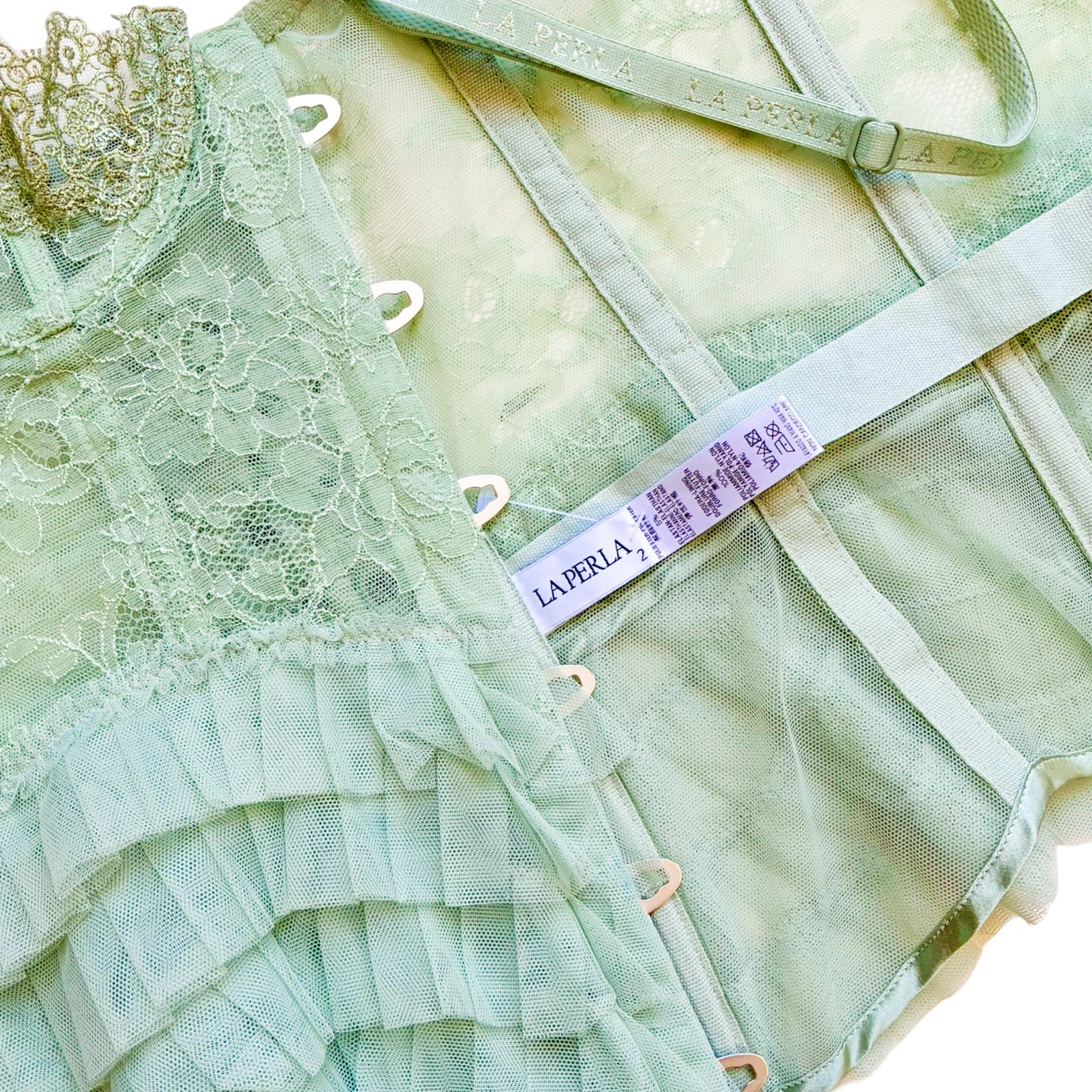 La Perla 2013 luxury mint lace corset