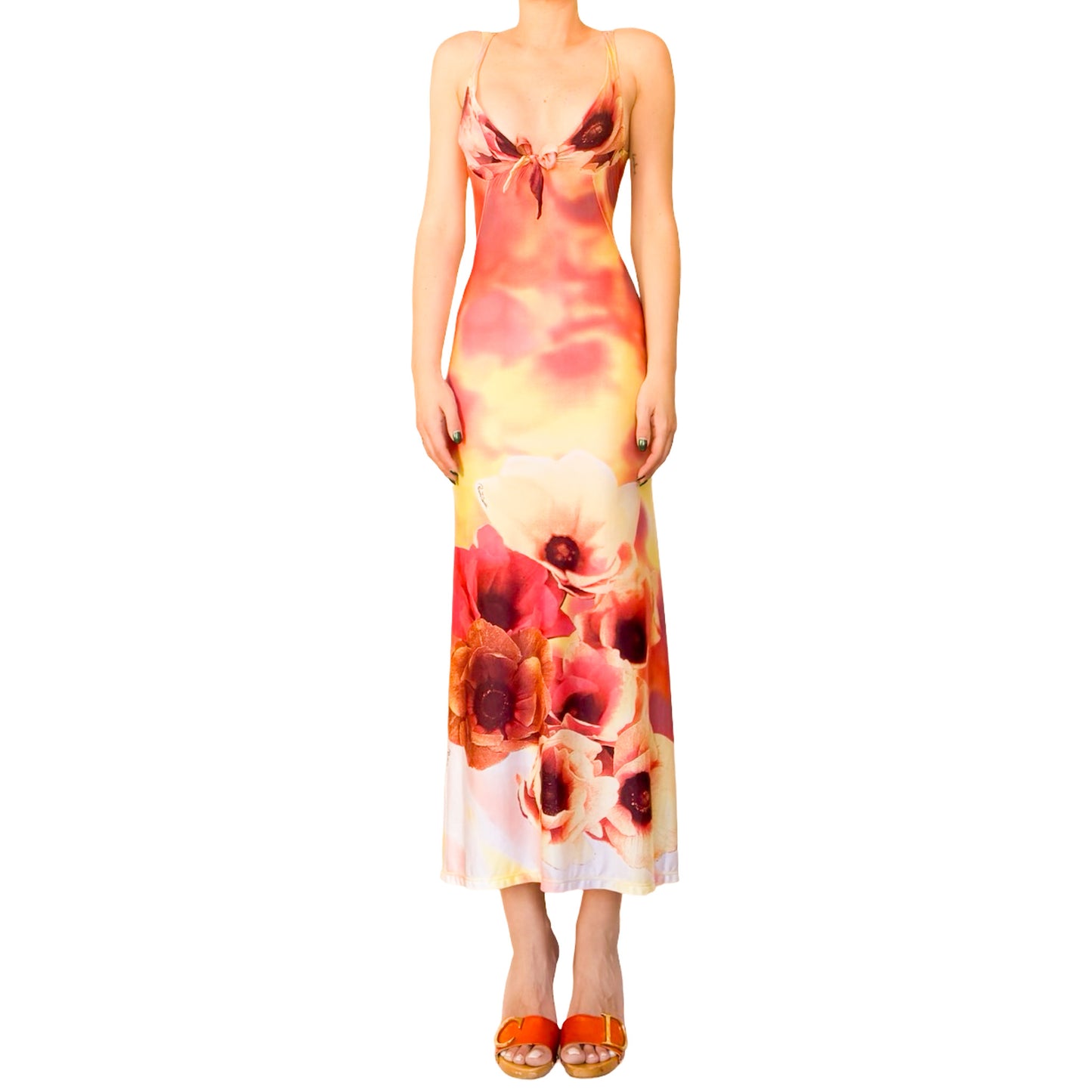 Roberto Cavalli 2002 Poppies Iconic Dress - runway