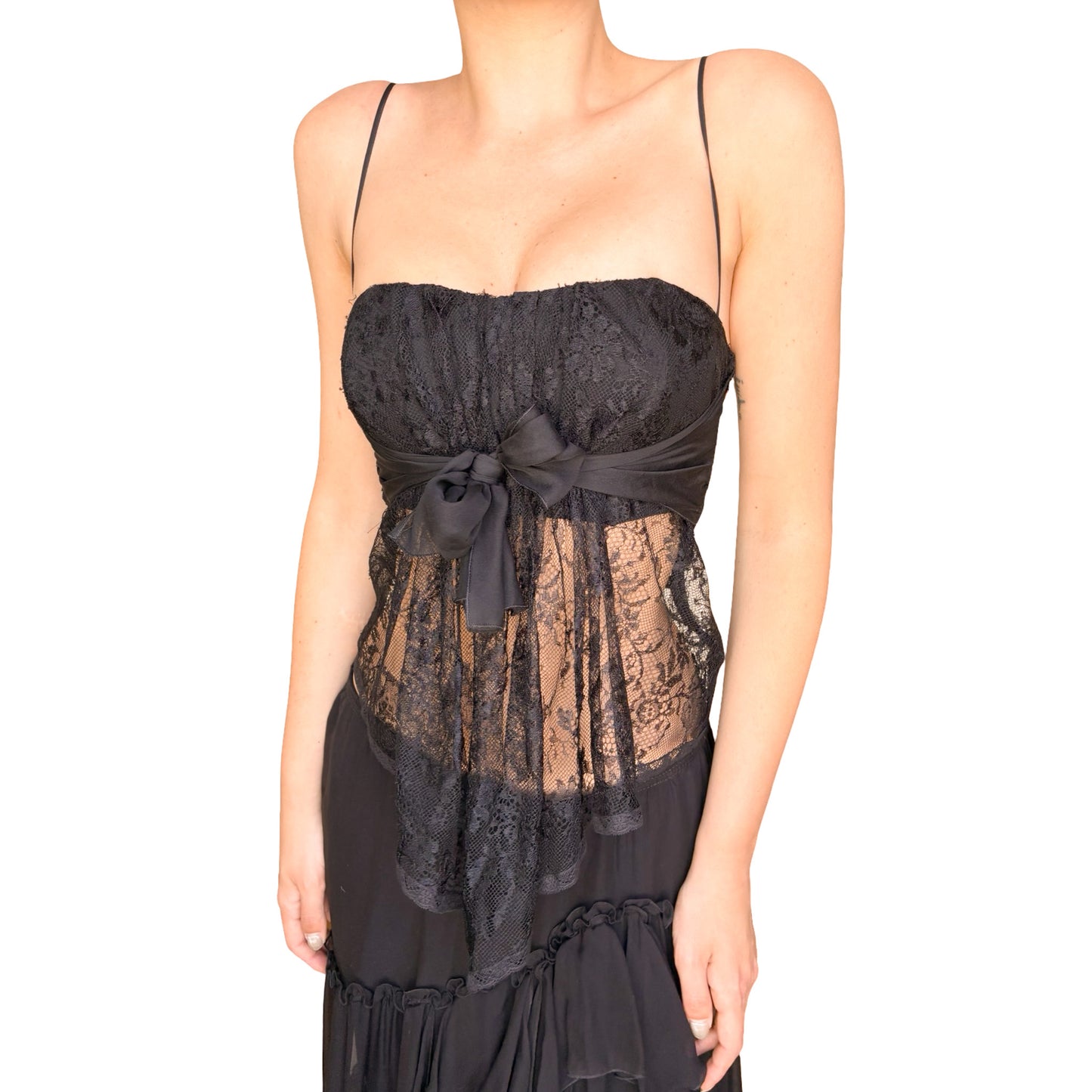 Valentino 2002 lace bustier