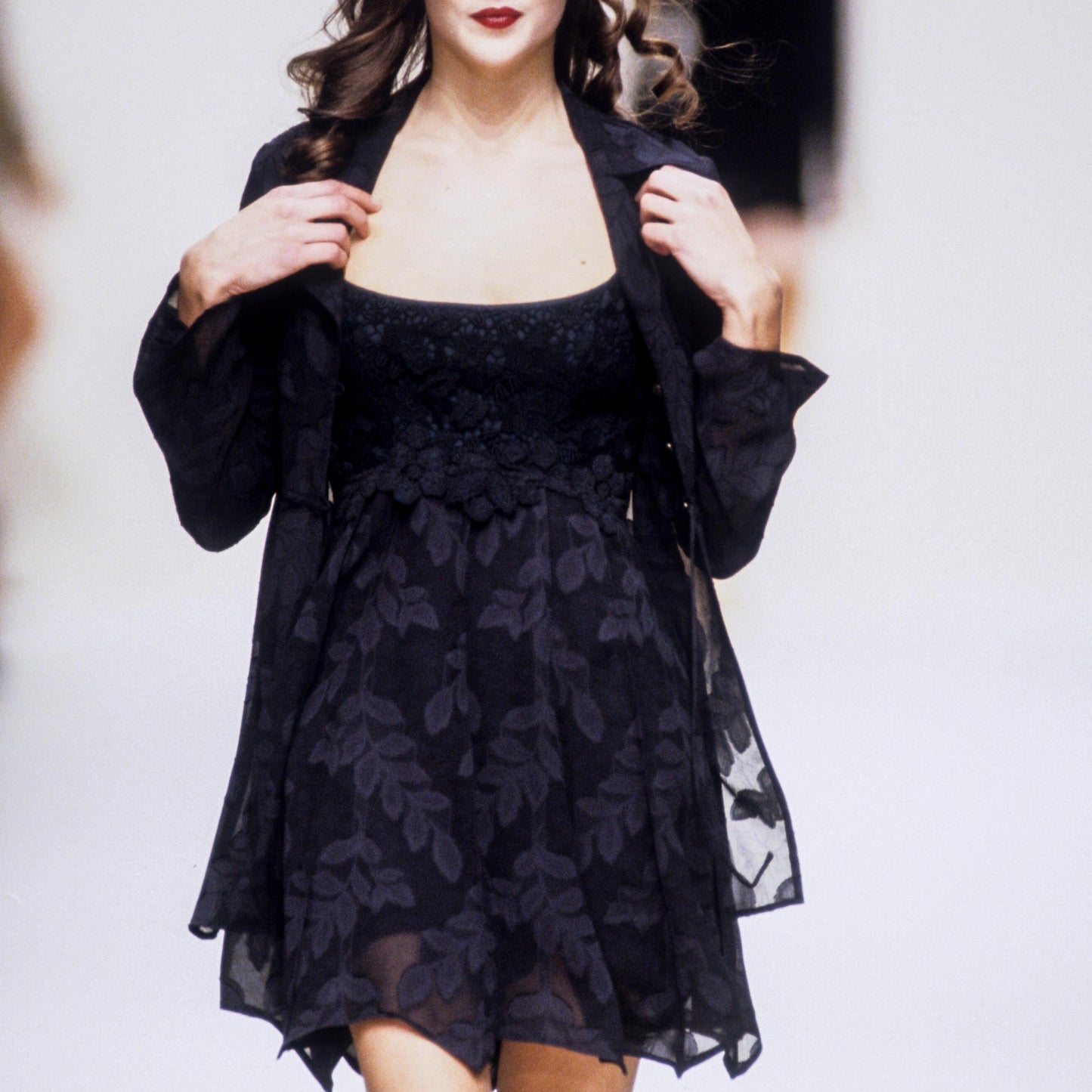 Lolita Lempicka 1995 guipure bustier dress - runway