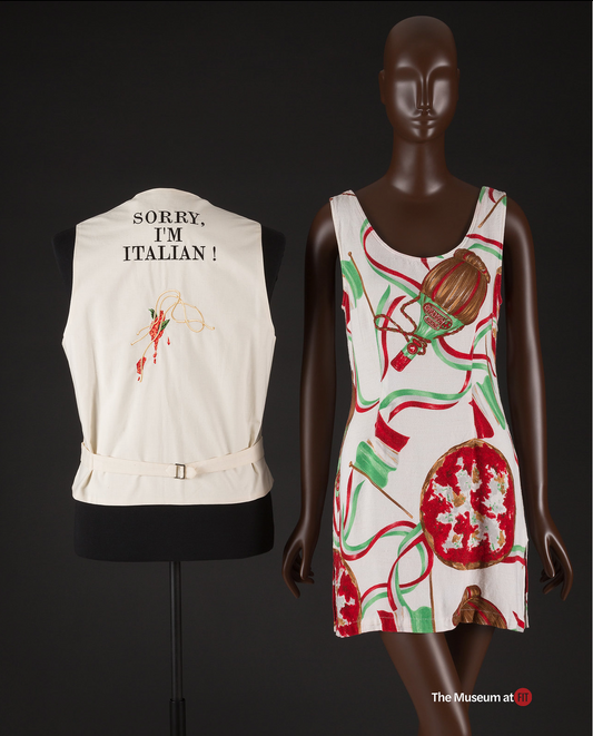 Moschino 1983-1989 Linen Pizza Dress - Documented