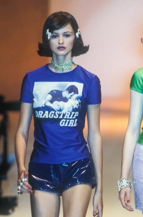 Blumarine S/S 1995 Dragstrip Girl shirt - Runway